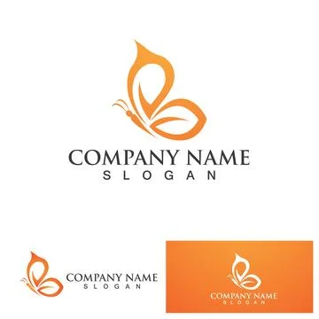 Illustrator clipart vector of Elegant Butterfly Logo Illustrazione stock