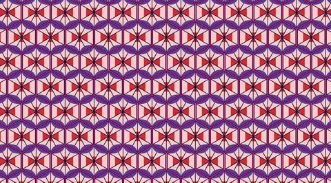 Illustrator cross pattern hexagon split design with awesome color Stock Illustration