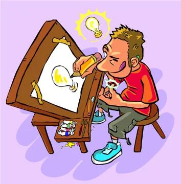 Illustrator Idea Stock Illustration