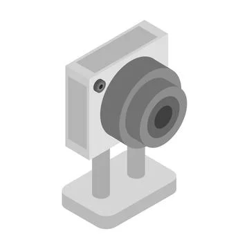 Illustrator isometric webcam on background Stock Illustration