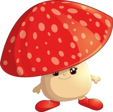 Illustrator of mushrooms Stock Illustration