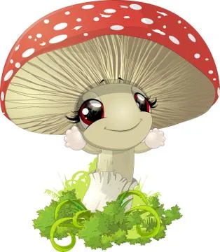 Illustrator of mushrooms Stock Illustration
