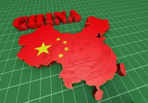 Illustratuin map of china Stock-Illustration