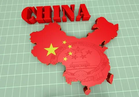 Illustratuin map of china Stock-Illustration