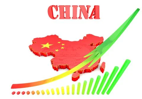 Illustratuin map of china Illustrazione stock