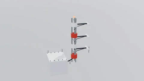 Ils glideslope air traffic 3d loop white background 3D animation seamless loop Stock Footage 341848549