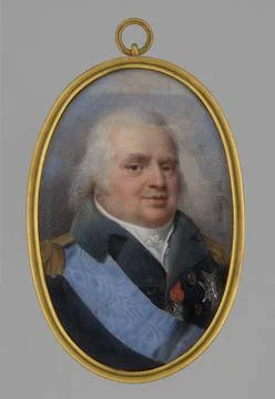 ï»¿Ludwik XVIII (1756-1824), krol Francji. Isabey, Jean-Baptiste (1767-185 Stock Photos