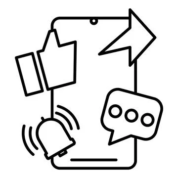 Ilustrasi like command share lineal Stock Illustration