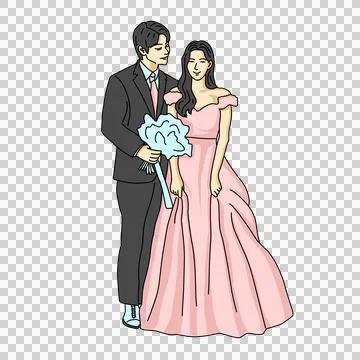 Ilustration wedding moment Stock Illustration