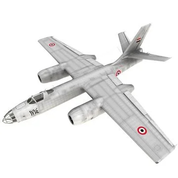 Ilyushin IL-28 Beagle Syrian Air Force black 1714 3D Model