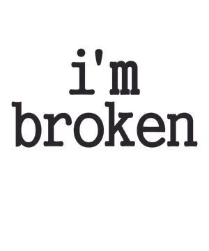 I'm Broken I'm Okay Stock Illustration