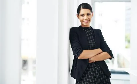 Im confident in what I do. Cropped portrait of an attractive young businesswoman Stock Photos