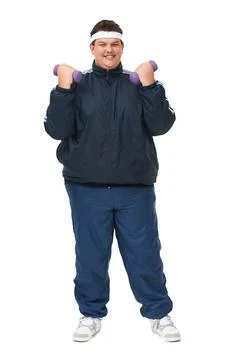 Im feeling the burn and getting hungry. A full length studio shot of a young Stock Photos