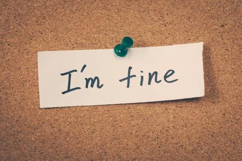 I'm fine Foto stock