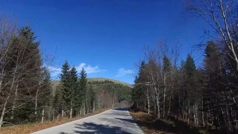 I'm going a long and thin road Stock Footage 113945385