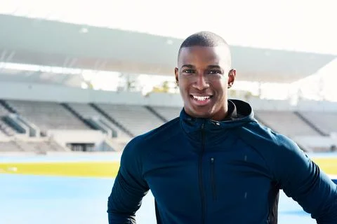 Im headed for the olympics. Cropped portrait of a handsome young male athlete Stock Photos