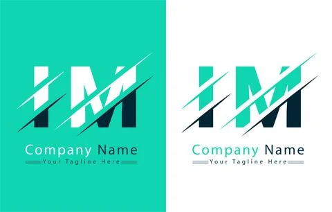 IM Letter Logo Vector Design Template Elements Stock Illustration