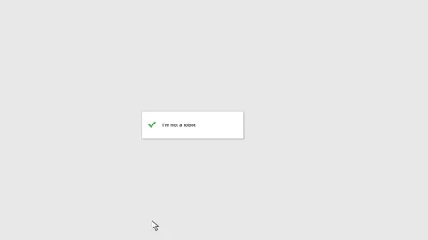 I'm not a robot box web security verification on digital screen interface Stock Footage 345939198