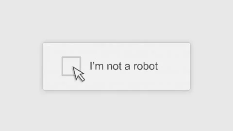 I'm not a robot check box with mouse cursor ticking it Stock Footage 139525334