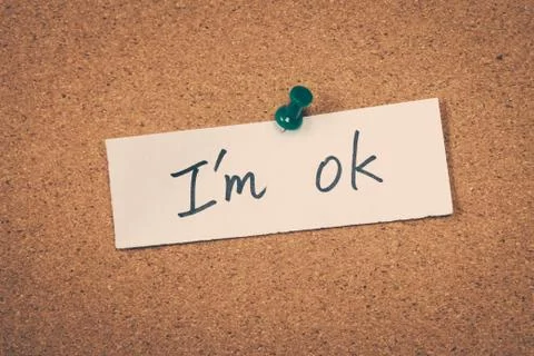 I'm ok Stock Photos
