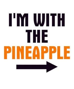 I'm With The Pineapple Stock Illustration