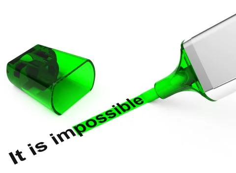 Im-possible Stock Illustration