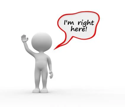 I'm right here Illustrazione stock