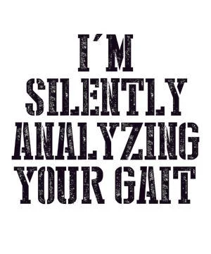 I'm Silently Analyzing Your Gait Stock Illustration