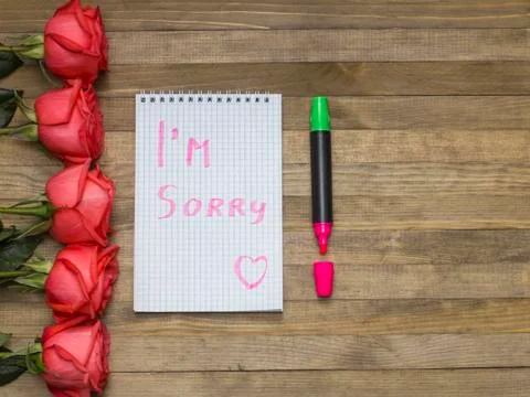 I'm sorry concept Stock Photos