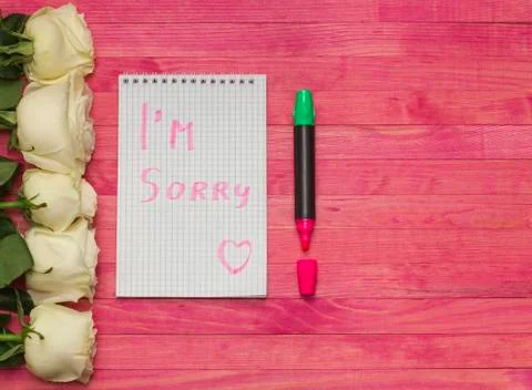 I'm sorry concept Stock Photos