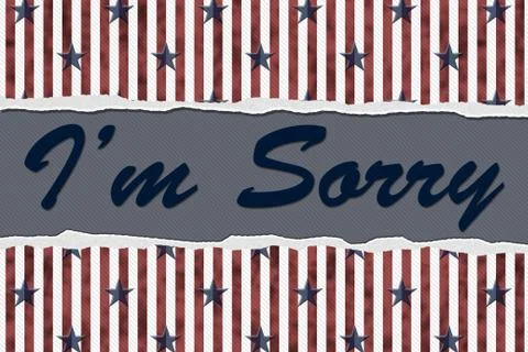 I'm sorry message Stock Illustration