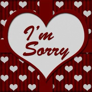 I'm sorry message Stock Illustration