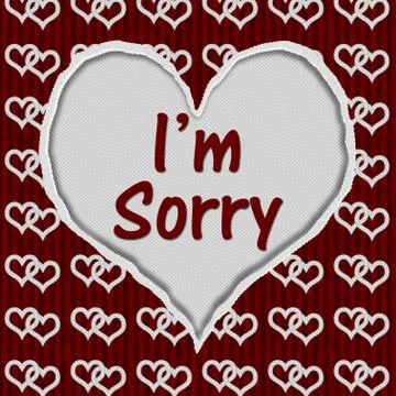 I'm sorry message Stock Illustration