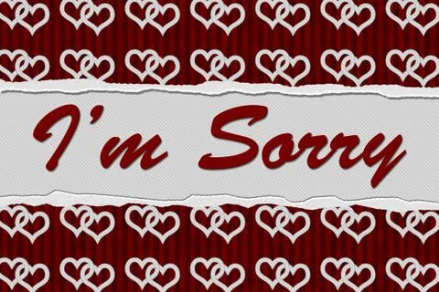 I'm sorry message Stock Illustration