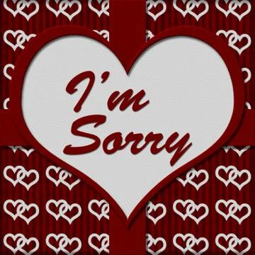 I'm sorry message Stock Illustration