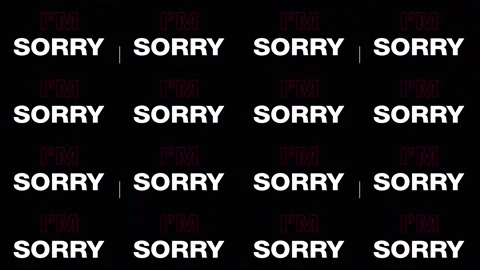 I'm Sorry Text 01 Stock Footage 147598042