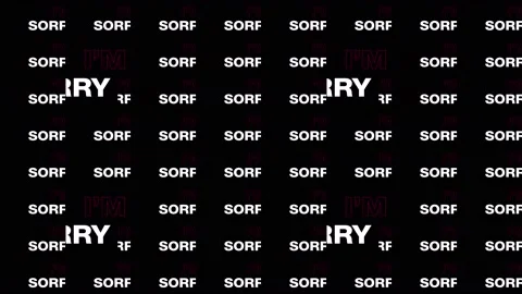 I'm Sorry Text 02 Stock Footage 147598188