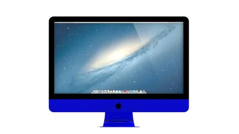 IMac-Blue-Front 库存插图