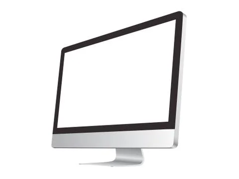 IMac Computer on white background mockup Stock-Illustration