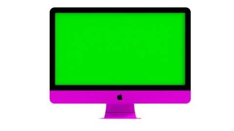 IMac-Pink-Chroma Key 库存插图