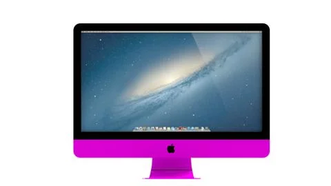 IMac-Pink-Front 库存插图