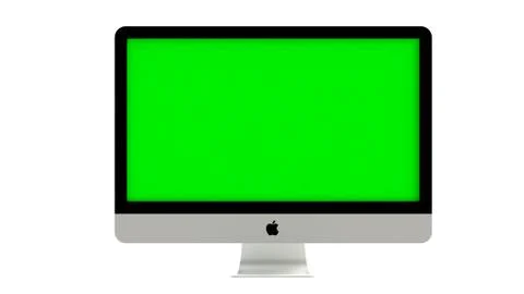 IMac-Silver-Chroma Key 库存插图