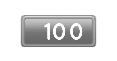 Image of 100 notifications on white background Stock Illustration