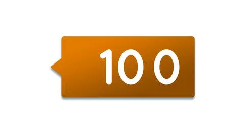 Image of 100 notifications on white background Stock Illustration