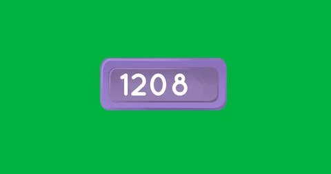 Image of 1208 notifications on green background Stock Illustration