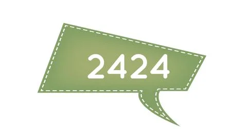 Image of 2424 notifications on white background Stock Illustration