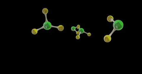 Image of 3d micro of molecules on black background 스톡 일러스트