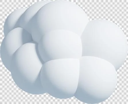 Image of 3d white cloud symbol Stockillustratie
