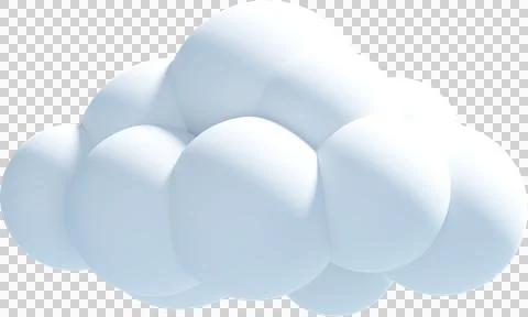 Image of 3d white cloud symbol Foto stock