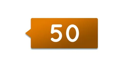 Image of 50 notifications on white background Stock Illustration